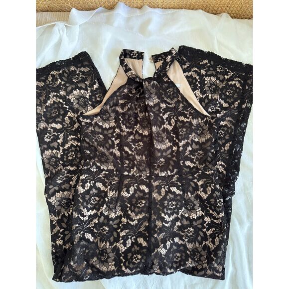 Lia Jordan Black Lace Halter Jumpsuit - Picture 10 of 11